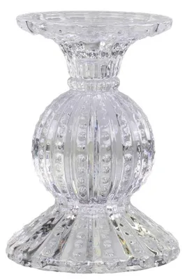 Produktbild von Chic Antique Kerzenhalter mit Perlkante Glas Klar 14x10 cm