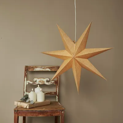 Produktbild von Star Trading Paper Star Baumwolle, Gold, Papier, Weihnachten, 1 Stück(e), 600 mm, 160 mm