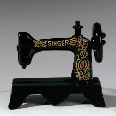Produktbild von Miniatur Nähmaschine nostalgisch 3 x 1,5 cm  schwarz