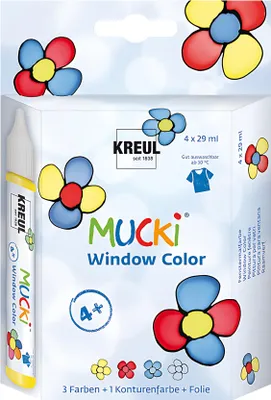 Immagine prodotto di Penna colorata per finestre KREUL "MUCKI", set da 4 pz