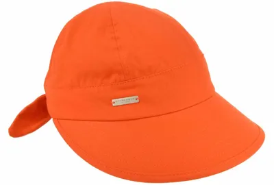 Seeberger Schildkappe aus 100% Baumwolle mit Schleife hinten in orange