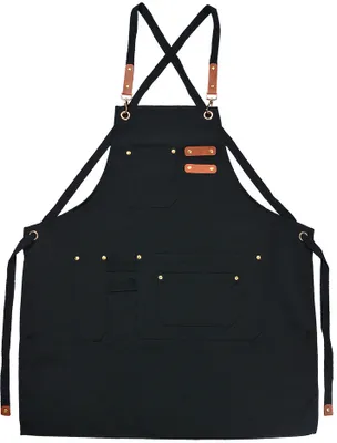 Produktbild von Clayre & Eef Küchenschürze 75x66 cm Schwarz Polyester