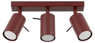 Produktbild von Plafond RING 3 burgund 3xGU10 10W Stahl 16x6x45cm Sollux Lighting