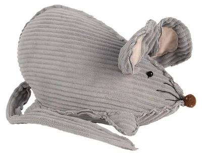 Obrázok produktu pre Clayre & Eef Zarážka na dvere Mouse 28x15x16 cm Sivá syntetika