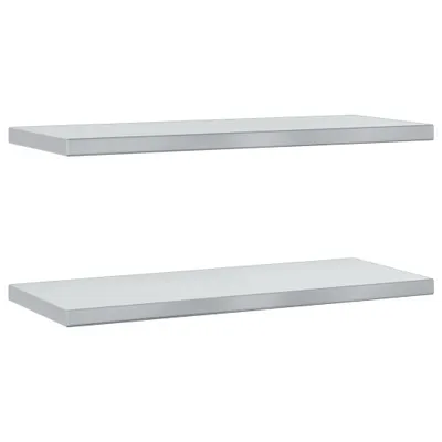 Immagine prodotto di Mensole a Muro 2 pz 75x30 cm Argento in Acciaio Inossidabile