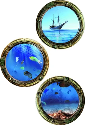 Produktbild von Sanders & Sanders Wandtattoo Unterwasserwelt Blau 65 x 42.5 cm