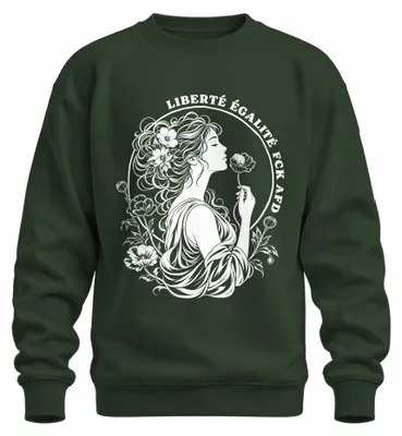 Produktbild von Liberté Égalité For Statement Sarkasmus Sweatshirt Pullover, Flaschengrün, M