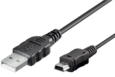 Produktbild von Goobay 71805 Mini USB Sync- und Ladekabel, Schwarz, 1 m - für Handy, Smartphone, Kleingeräte mit mini USB-Anschluss