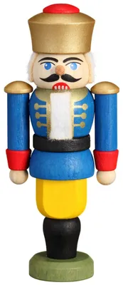 Obrázok produktu pre Mini luskáčik na orechy kráľ modrý VxŠxH = 9x4x3cm NOVINKA