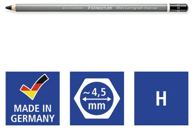 Imagen del producto de STAEDTLER® 100C-H: Lápiz de grafito Mars Lumogr. H, 100% certificado PEFC