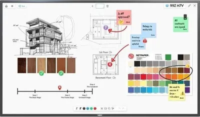 Produktbild von NEC MultiSync M551 Interaktiver Flachbildschirm 139,7 cm (55") LCD 500 cd/m² 4K Ultra HD Schwarz Touchscreen 24/7