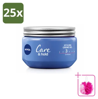 Immagine prodotto di 25 confezioni di crema gel modellante NIVEA Care & Hold - 150 ml - confezione multipack - 25 pezzi