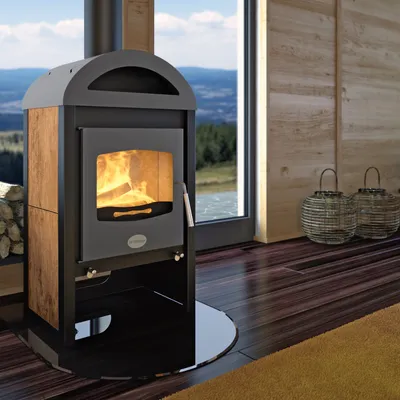 Immagine prodotto di Termocamino HS FLAMINGO MELAND - noce