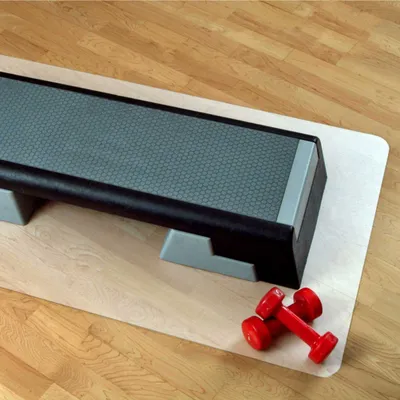 Produktbild von Sportmatte für Fitnessgeräte rechteckig milchig-transparent Polypropylen 120 x 300 cm