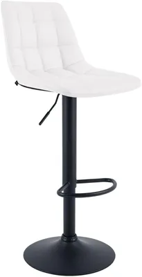 Immagine prodotto di Sgabello da bar Mapun - Regolabile in altezza e girevole | Colore: Bianco | Dimensioni: 44x50x108 cm