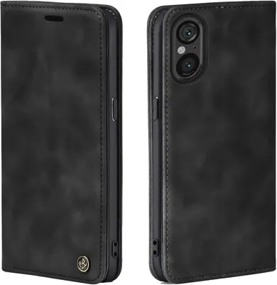 Produktbild von Handy Hülle für Sony Xperia 5 V Klapphülle Bookcase Flip Cover Handy Tasche Etui Farbe: Schwarz