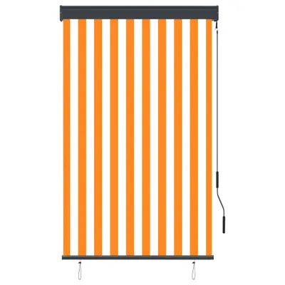 Image de vidaXL Store extérieur 100 x 250 cm blanc et orange