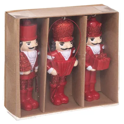 Produktbild von Weihnachtsmotiv Nussknacker Rot x 3