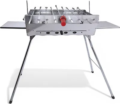 Produktbild von Mangal Astana Edelstahl 2 mm Schaschlickgrill Spießdreher 9 Spieße