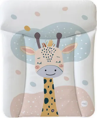 Produktbild von Ceba Baby® weiche Wickelauflage 50x70 cm  - Baby Wickelunterlage - Wickeltischauflage für Junge und Mädchen - Wasserdicht, abwaschbar - ® Standard 100 -  EU - Träumende Giraffe