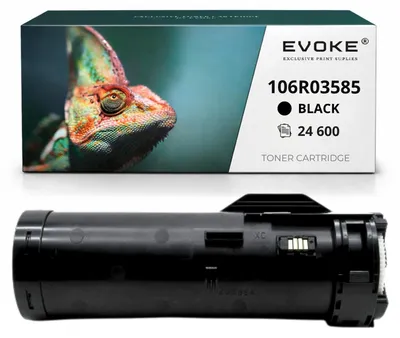 Obrázok produktu pre Evoke tonériová kazeta kompatibilná s tlačiarňou Xerox B405, model 106R03585, čierna, výtlačnosť 24 600 strán, kompatibilná s modelmi VersaLink B40k, B400N, B400DN, B405, B405DN