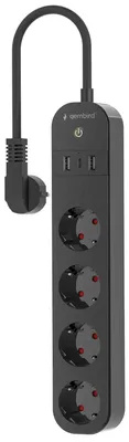 Produktbild von Gembird TSL-PS-S4U-01 Steckdosenleiste 4 Steckdosen SmartLife-App USB-Ladegerät