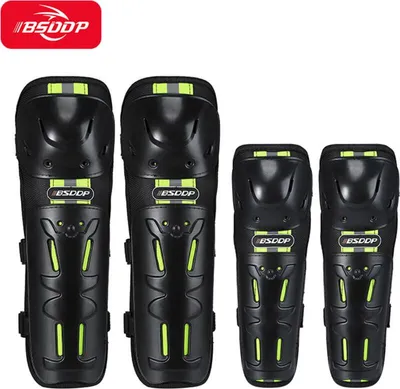 Produktbild von Motorrad-Knieschoner, 4er-Set, reflektierend, komfortabel und atmungsaktiv, Ellbogen- und Knieschützer