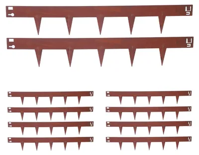 Imagen del producto de Bordes de césped de acero corten: un borde flexible para jardines