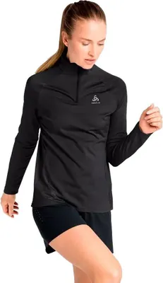 Produktbild von Odlo Essential Ceramiwarm Halbreißverschluss-sweatshirt Schwarz S Frau Schwarz S