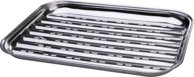 Productafbeelding van Miska MagicHome, geschikt voor barbecues, rechthoekig, geperforeerd, roestvrijstalen bakje, 24,3 x 34,3 x 2,4 cm