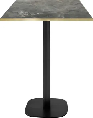 Produktbild von Bartisch 60 x 60 cm – rundes Modell, Metallstein mit Messingkanten