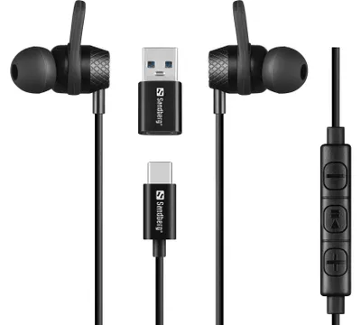 Image de Sandberg USB-C/A In-Earset avec microphone de ligne