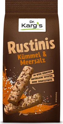 Produktbild von Dr. Kargs Rustinis Kümmel und Meersalz knusprig rustikal 125g