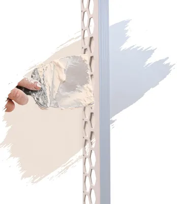Produktbild von ProfileXXL PVC Abschlussprofil 2,5m x 40mm x 14mm , Abschlussleiste, Kantenschutz Weiß Putzschienen aus hart PVC, für Innen- & Außenputz