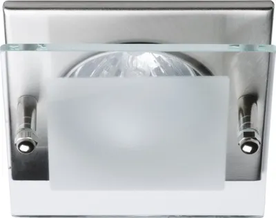 Produktbild von C-Light 4-Eck Einbaustrahler Alu gebürstet 12V Spot mit Glasvorsatz Eckig