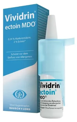 Image de Vividrin ectoïne MDO Collyre en cas de symptômes allergiques de la conjonctive, solution de 10 ml