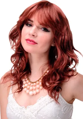 Produktbild von WIG ME UP Wellige halblange Perücke Rot Kupferrot 5019-350