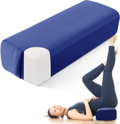 Image de Coussin de méditation rectangulaire de 65 x 25 x 15,5 cm, idéal pour la méditation, avec un noyau en mousse