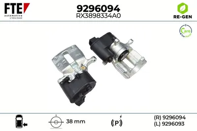 Produktbild von FTE Bremssattel Hinten Rechts für FORD S-MAX (WA6) Ø38mm Grau 9296094