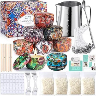 Produktbild von Famanu Kerzenmacher-Set mit 100 Dochten - DIY Kerzenherstellung