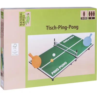 Produktbild von Natural Games Ping Pong-Set 60 x 30 x 7 cm