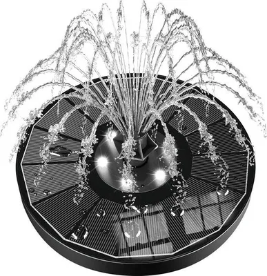 Image de Fontaine solaire avec 6 LED et pompe flottante pour le jardin