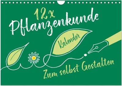 Produktbild von 12 x Pflanzenkunde - Bastelkalender (Wandkalender 2025 DIN A4 quer), CALVENDO Monatskalender
