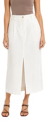 Produktbild von Damenrock Zara Midi mit Schlitz Weiß XS