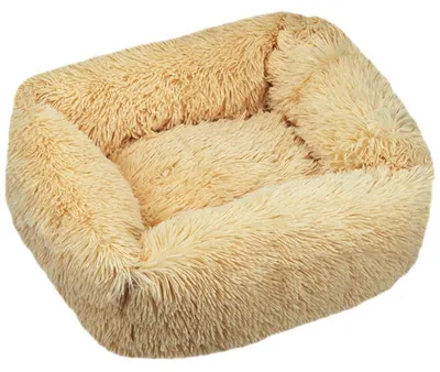 Produktbild von Orthopädisches Hundebett Rechteckig Fluffy Wolke L 80x65cm Apricot