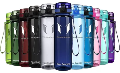 Produktbild von Trinkflasche Tritan 1000 ml Methylblau BPA-frei