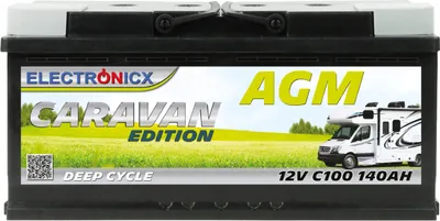 Produktbild von AGM-Batterie Electronicx Caravan Edition 140 Ah 12 V – Batterie für Wohnmobile und Boote