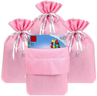 Image de 4 sacs résistants à la déchirure, réutilisables, non brodés, avec des sangles