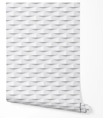 Produktbild von Selbstklebende Tapete Möbelfolie 3D Geometrisch Weiß Modern Wandtapete Wohnzimmer Schlafzimmer Flur Minimalistisch Struktur Optik Panel Design Skandinavisch 2,5m x 0,5m