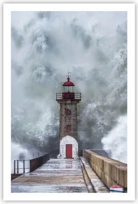 Produktbild von Poster - Poster ohne Rahmen - Laterne Meer Sturm - 61x91,5 cm - Wand Bild - Wanddeko - Wandbilder - Kunstposter - Wandposter - Bilder - Kunstdruck - Wanddekoration - Wandbild - P2XPA61x91-5003